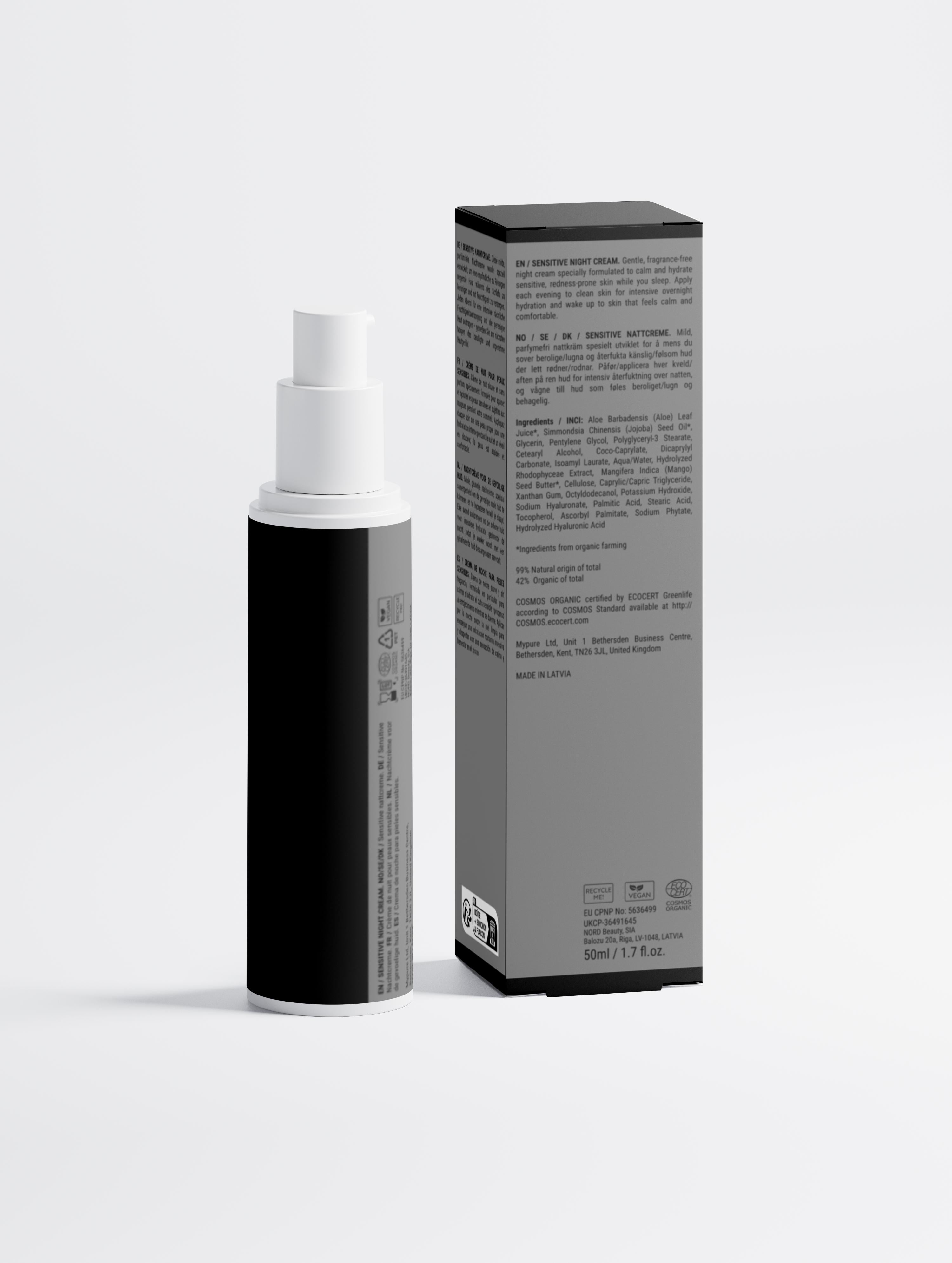 Sensitive Skin Overnight Cream, Fragrance-Free